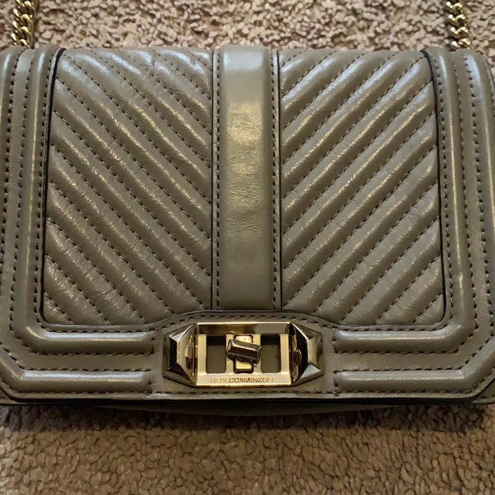 Rebecca minkoff chevron quilted love crossbody